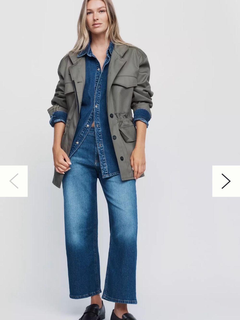 ANTHROPOLOGIE Pilcro The Kit Wide-Leg Utility Trouser Jeans Size 31